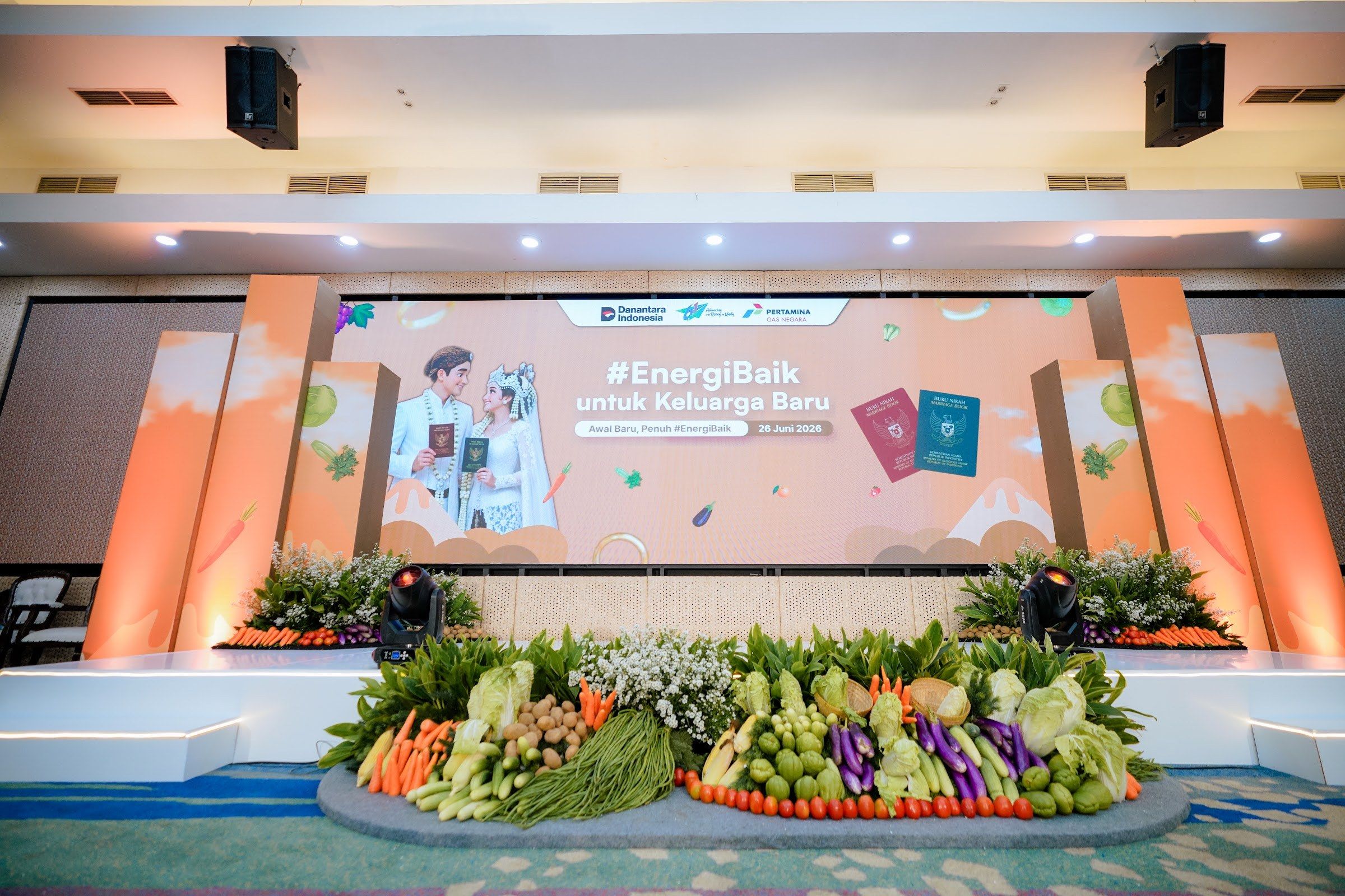 The ceremony stage as built